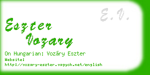 eszter vozary business card
