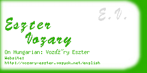 eszter vozary business card